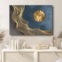 Wallity Reloj de Pared Decorativo de Lienzo 70100CS-026 70x100 cm, Lienzo y Madera, Tonos Neutros